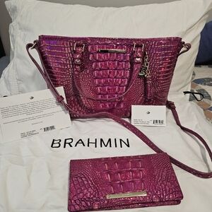 Brahmin Mini Asher And Ady Wallet In Potion